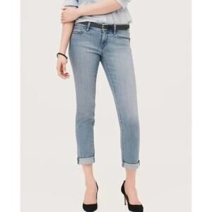 LOFT Modern Cuffed Crop Jeans 26 2 2P 26P Women's Petite Slim Straight